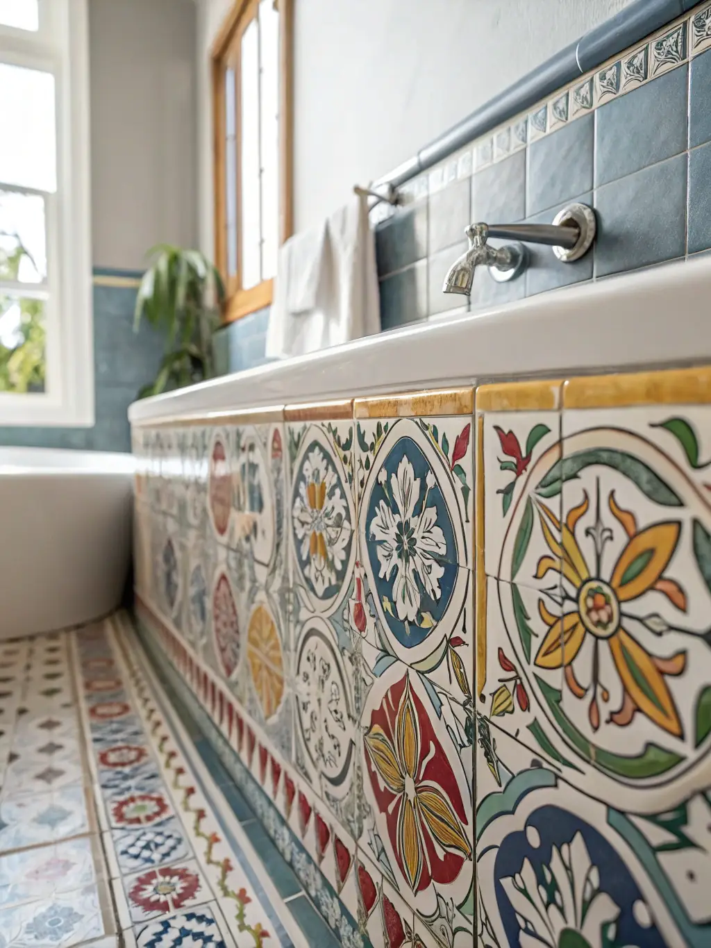 Sparkling clean tiles and grout in a bathroom in Montgomery County, TN, demonstrating the effectiveness of Leo's cleaning service.