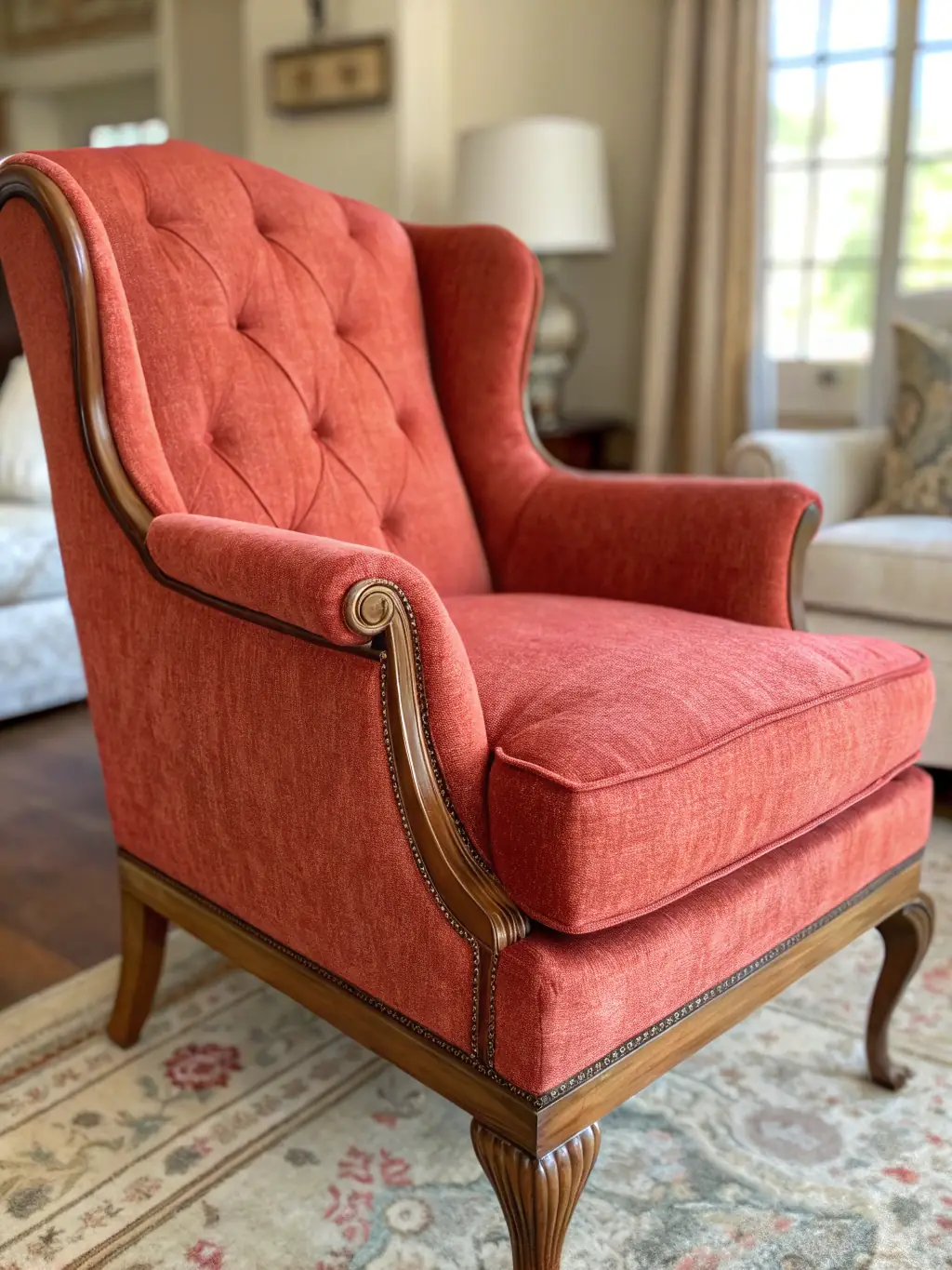 A close-up of a clean sofa after upholstery cleaning, highlighting the removal of stains and dirt.